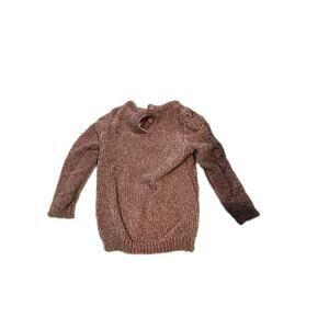Little Lass Pink Flowers Girl's Knit Sweater 18M